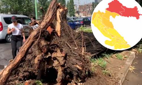 Crveno upozorenje za zagrebačku i osječku regiju; sjever Italije i jutros poharala oluja