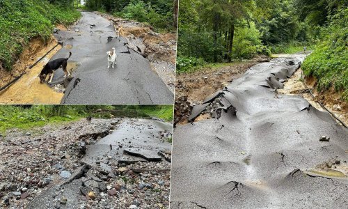 Jezivi prizori: Cesta se zgužvala poput papira, proklizali asfalt smrvljen u komadiće