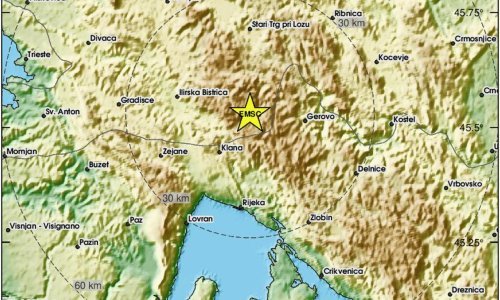 Šire riječko područje pogodila dva manja potresa