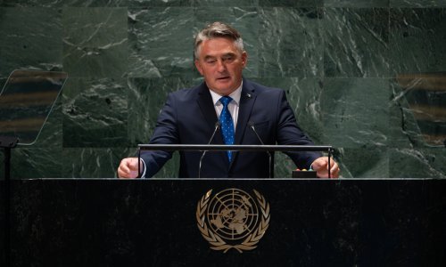 Komšić u govoru u UN-u usporedio Plenkovića s Putinom