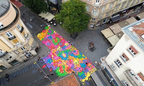 Pogledajte Lunarov mural u Masarykovoj iz zraka
