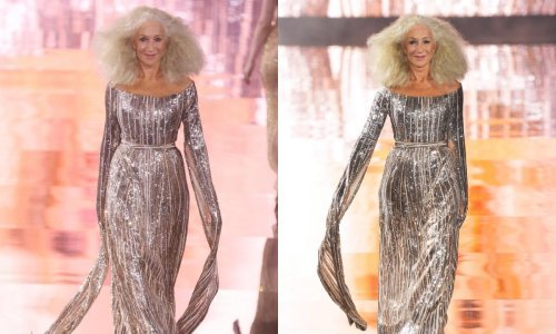 Kakva haljina, a tek frizura: Izlazak Helen Mirren na modnu pistu bio je trenutak za pamćenje
