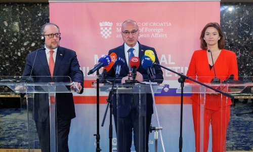 Šefovi diplomacija Hrvatske, Austrije i Slovenije: Zapadni Balkan što prije u EU