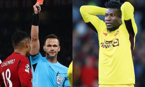 Casemiro crveni karton i Andre Onana Manchester United