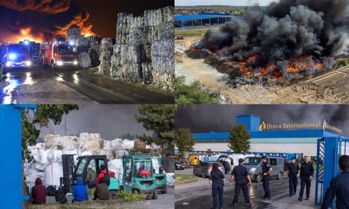 Požar u Osijeku lokaliziran, vlasnik tvrtke tvrdi da je podmenut. Ozlijeđeni vatrogasac operiran