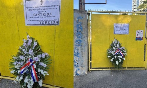 Torcida uoči derbija ostavila 'osmrtnicu' na Kantridi: Umra vam je dom, a pokapate igrače