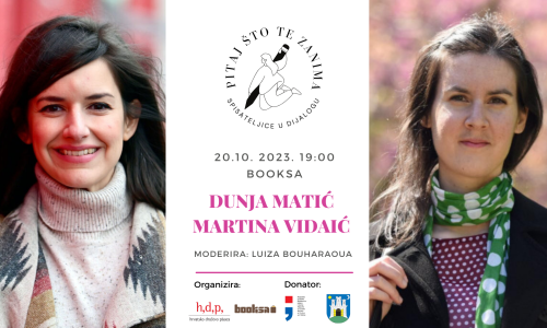 'Spisateljice u dijalogu': U Booksu stižu Dunja Matić i Martina Vidaić