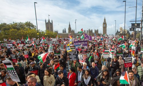 Golemi propalestinski prosvjed u srcu Londona; pogledajte snimku iz zraka