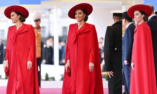Zapanjujući stajling u crvenom Kate Middleton upotpunila je elegantnim šeširom