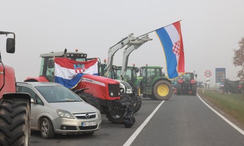 Nezadovoljni svinjogojci ne odustaju, prosvjedi kod Županje idu dalje