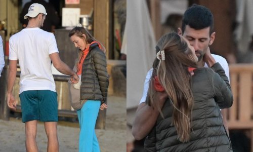 Zaljubljeni kao prvog dana: Novak i Jelena snimljeni u trenucima nježnosti na plaži