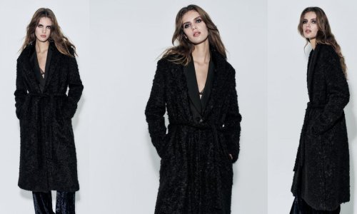 Crn, luksuzan i s efektom krzna - ovo je savršen kaput i nitko vam neće povjerovati da je iz Zare