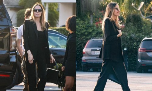 Angelina Jolie plijenila elegancijom: Crno odijelo naglasila omiljenom torbicom