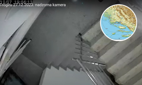 Snimka nadzorne kamere: Ovako je izgledao trenutak potresa u Trogiru