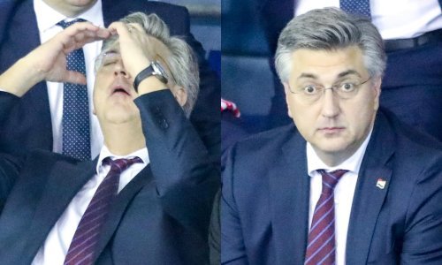 Živciranje u loži: Pogledajte kako je Plenković pratio utakmicu u Dubrovniku