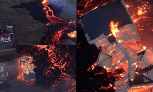 Pogledajte dramatične snimke iz zraka koje pokazuju kako lava uništava sve na putu