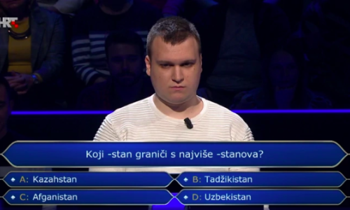 Nakon dugo vremena u kvizu 'Tko želi biti milijunaš' otvoreno 14. pitanje