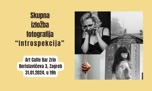 U Art Caffe Baru Zrin: Skupna izložba fotografija pod nazivom 'Introspekcija'