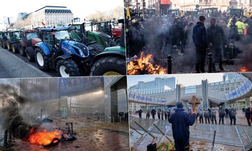 Pogledajte kako su farmeri okupirali trg ispred EU Parlamenta