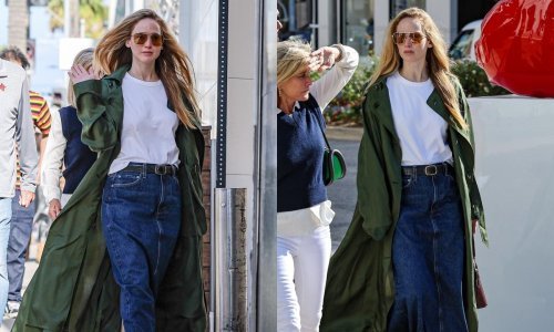 Ne znate kako nositi dugu suknju od trapera? Inspirirajte se stajlingom Jennifer Lawrence