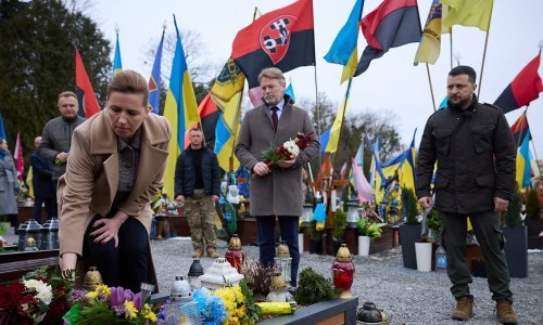 Danska premijerka sa Zelenskim u Lavovu: 'Nikad nećemo zaboraviti naše heroje'