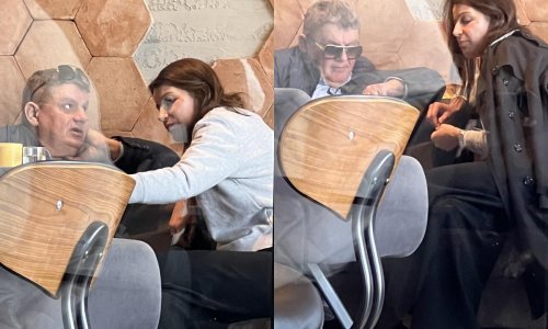 Zajedno na optužnici, zajedno na kavi: Josipa Pleslić ex Rimac snimljena s Bašićem