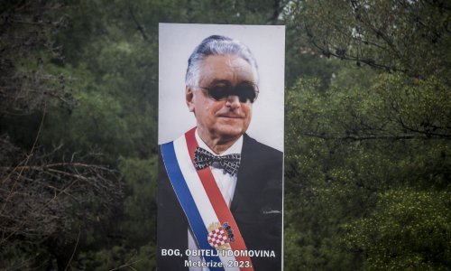 Sprejem išarali sliku Franje Tuđmana u Šibeniku