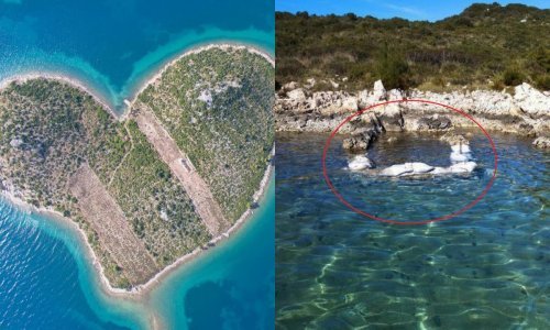 Bespravna gradnja na kultnom otočiću u obliku srca: Čini se da netko gradi pristanište