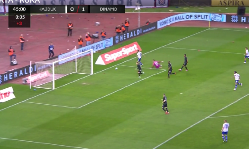 Pogledajte kako je Bernauer počisto loptu s crte i ruku Ristovskog