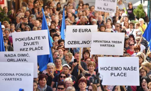 '50 eura, ozbiljno?' Radnici Varteksa na ulicama, pogledajte najbolje transparente