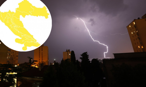 Za cijelu Hrvatsku izdan meteoalarm, dolazi grmljavinsko nevrijeme