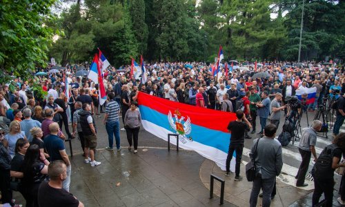 Podgorica: Ispred zgrade Vlade Crne Gore održan prosvjed protiv izvršne vlasti  (22. svibnja) - Ilustrativna fotografija