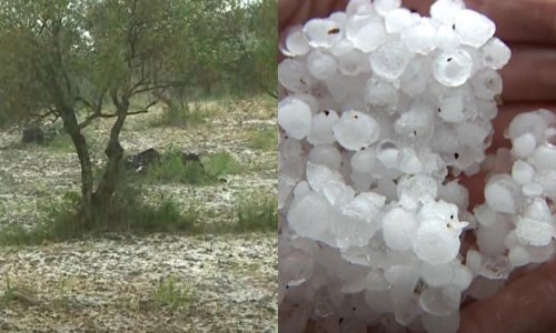 Strašna tuča pogodila unutrašnjost Istre, zbog leda obustavljen promet