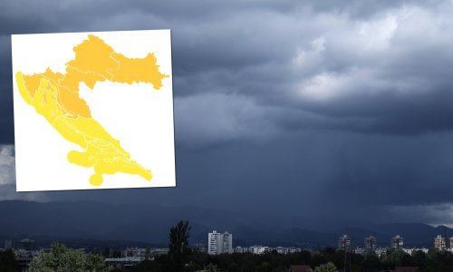 Velika poplava na Krku, upaljen narančasti meteoalarm za gotovo cijelu Hrvatsku
