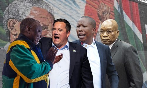 Cyril Ramaphosa, John Steenhuisen, Julius Malema, Jacob Zuma