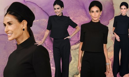 Nikad elegantnije izdanje Demi Moore: U crnom od glave do pete dočarala modni duh 60-ih
