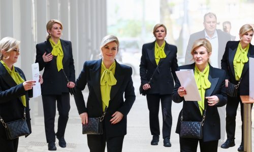 Kolinda Grabar Kitarović još jednom zaigrala na sigurno i odjenula najdražu košulju