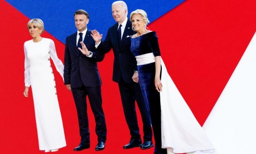 Modni dvoboj prvih dama: Jill Biden u baršunu parirala bijeloj eleganciji Brigitte Macron