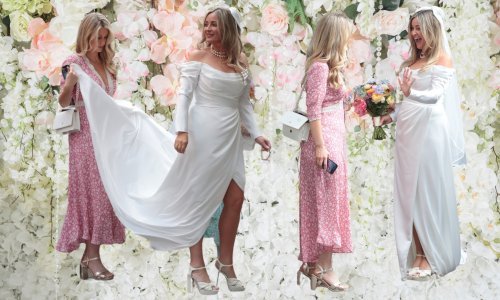 Laskavu vjenčanicu ova mladenka vješto je podigla efektnim dodacima