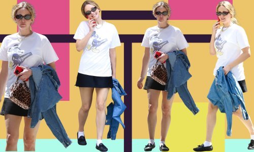 Jennifer Lawrence crne mokasinke isfurala je s bijelim čarapama i uspjela izgledati sjajno