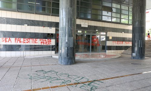 Filozofski fakultet u Splitu išaran s porukama protiv Izraela