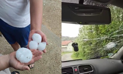 Velika šteta: U Srbiji i BiH tuča razbijala stakla na automobilima