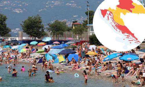 Paklene vrućine pogodile Hrvatsku: Crveni alarm za većinu zemlje