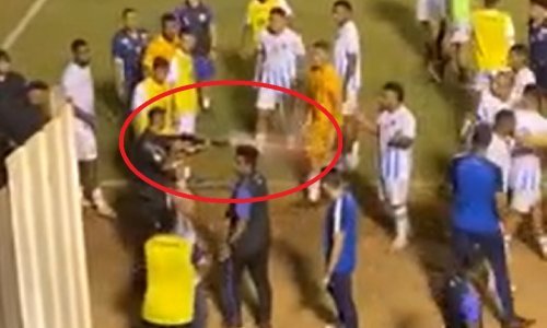 Strava u Brazilu, policajac pucao gumenim metkom u nogometnog vratara