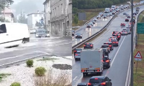 Veliko nevrijeme pogodilo Istru, Kvarner, sve do Vira: Potop na cestama, brodovi na obali...