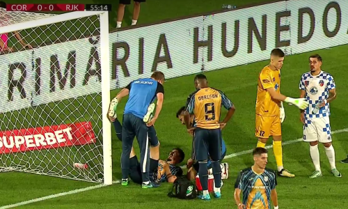 Pogledajte užasan sudar Radeljića i vratnice, borbeni igrač Rijeke je morao iz igre