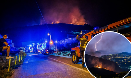 Munje uzrokovale više požara oko Splita: Planulo blizu raketne baze, vatra zaprijetila kućama