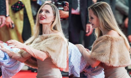 Nježna strana Angeline Jolie: Kleknula u haljini kako bi razgovarala s obožavateljem