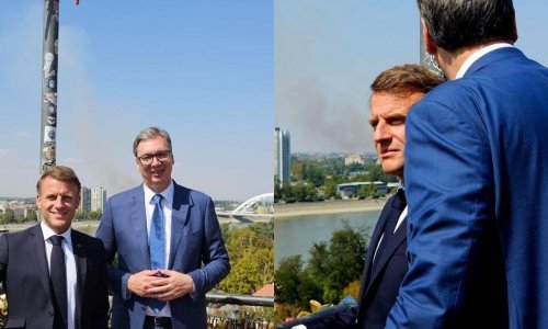 Blamaža u Novom Sadu: Vučić Macronu pokazivao 'ljepote Vojvodine' dok je gorio deponij