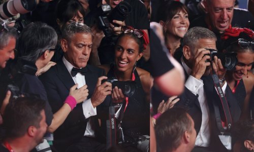 S Clooneyjem nikada nije dosadno, u to su se uvjerili i fotografi u Veneciji